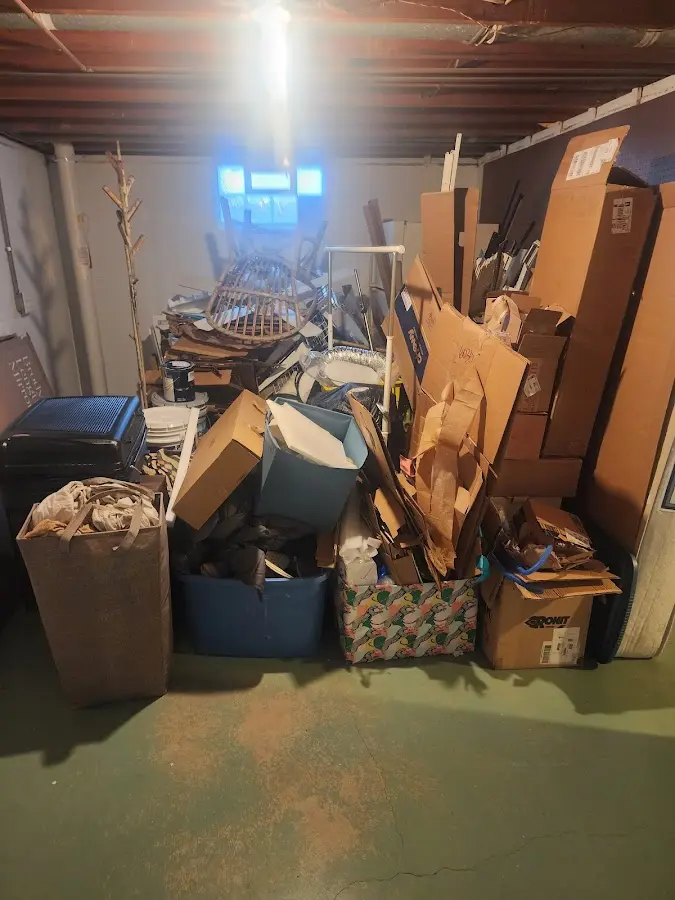 Roll-off dumpster container at job site for 15 Yard Dumpster Rental in Dundalk